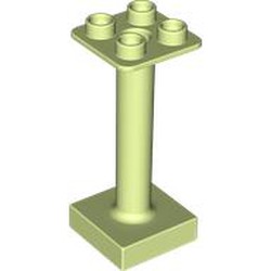 LEGO part 93353 Duplo Support / Umbrella Stand with Square Base (fits 92002) in Spring Yellowish Green/ Yellowish Green