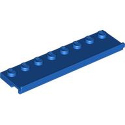 LEGO part 30586 Plate Special 2 x 8 with Door Rail in Bright Blue/ Blue