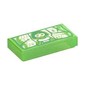 Tile 1 x 2 with Green Broken Glass Panel, Mirabel print