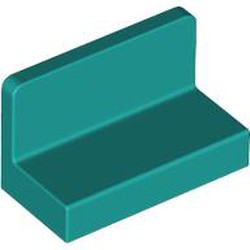 LEGO part 4865b Panel 1 x 2 x 1 [Rounded Corners] in Bright Bluish Green/ Dark Turquoise