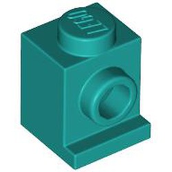 LEGO part 4121629 ANGULAR BRICK 1X1 in Bright Bluish Green/ Dark Turquoise