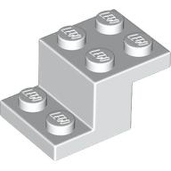 LEGO part 73562 Bracket 3 x 2 x 1 1/3 with Bottom Stud Holder in White