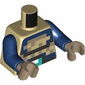 Torso, Pixelated Dark Blue Chest, Black Belt, Dark Turquoise Buckle print, Dark Blue Arms, Dark Tan Hands