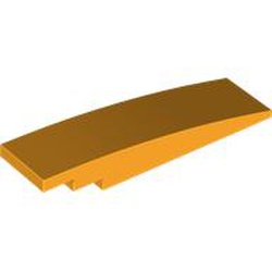 LEGO part 42918 Slope Curved 8 x 2 No Studs in Flame Yellowish Orange/ Bright Light Orange