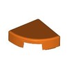 Reddish Orange Tile Round 1 x 1 Quarter