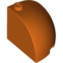 LEGO part 88293 Brick Round Corner 3 x 3 x 2 Dome Top in Reddish Orange