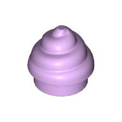 LEGO part 53119 Plate Round 1 x 1 Swirled Top / Poo in Lavender