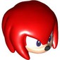 Minifig Head Special, Knuckles with Light Nougat Face, White/Dark Purple Eyes, Gritted Teeth print