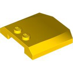 LEGO part PLATE 4X4X2/3 in Bright Yellow (6492532|45677)