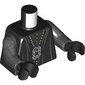 Torso Robe, Dark Bluish Grey Folds, Silver Pendant, Shirt print, Pearl Titanium Arms, Black Hands