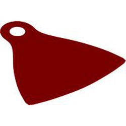 LEGO part 1884 Neckwear Cape, with One Top Hole in Bright Red/ Red