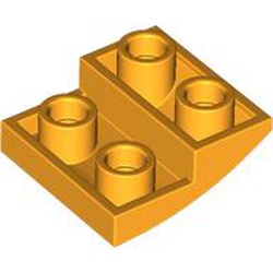 LEGO part 32803 Slope Curved 2 x 2 x 2/3 Inverted in Flame Yellowish Orange/ Bright Light Orange