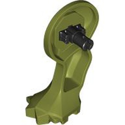 LEGO part 98171 Animal Body Part, Dinosaur, Triceratops / Ankylosaurus Leg, Right, Front, with Pin [Plain] in Olive Green