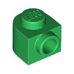 LEGO part 3386 Plate 1 x 1 x 2/3 Half Round with Side Stud in Dark Green/ Green