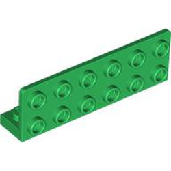 LEGO part 5090 Bracket 1 x 6 - 2 x 6 Inverted in Dark Green/ Green