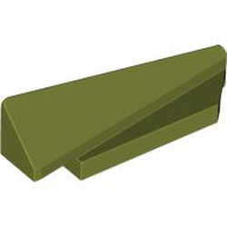 LEGO part 3389 Wedge Sloped 1 x 5 x 1 1/3 Right in Olive Green