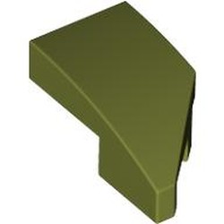 LEGO part 29120 Slope Curved 2 x 1 with Stud Notch Left in Olive Green