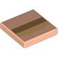 Tile 2 x 2 with Nougat/Medium Nougat Stripes (Mouth) print