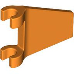 LEGO part 80324 Flag 2 x 2 Trapezoid with Flared Area between Clips in Bright Orange/ Orange