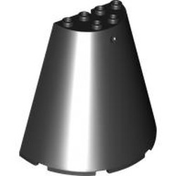 LEGO part 47543 Cone Half 8 x 4 x 6 in Black