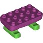 Feet Bright Green pattern with 3 x 5 Plate