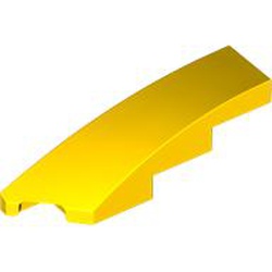 LEGO part 5415 Slope Curved 1 x 4 with Stud Notch Left in Bright Yellow/ Yellow
