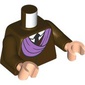 Torso, Jacket, Lavender Turban Wrappings, White Shirt, Black Tie print, Dark Brown Arms, Light Nougat Hands