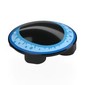 Plate Round 2 x 2 with Rounded Bottom with Blue Cat Eye print