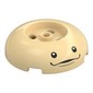 Brick Round 4 x 4 Dome Top with Round 2 x 2 Recessed, 4 Studs with Face print