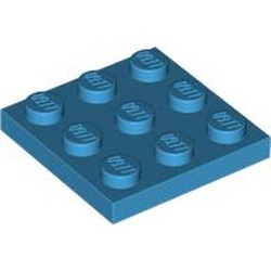 LEGO part 11212 Plate 3 x 3 in Dark Azure