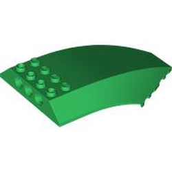 LEGO part 45705 Windscreen 10 x 6 x 2 Curved in Dark Green/ Green