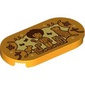 Tile Round 2 x 4 with Antonio, Animals on Bright Light Yellow Background print