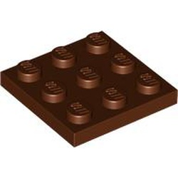LEGO part 11212 Plate 3 x 3 in Reddish Brown