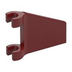 LEGO part 80324 BANNER 26 DEG. W/ 2 HOLDERS in Dark Red