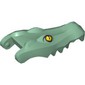 Animal Body Part, Alligator / Crocodile Head Upper Jaw with Yellow Eyes Print