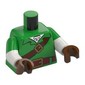 Torso, Dual Molded Arms, Shirt, Dark Red Belt, Gold Buckle, Reddish Brown Strap, White Shirt print, Bright Green Sleeves Pattern, White Arms, Reddish Brown Hands