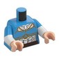Torso, Dual Molded Arms, Tunic, White Fields, Gold and Silver Decorations print, Dark Azure Sleeves Pattern, White Arms, Light Nougat Hands