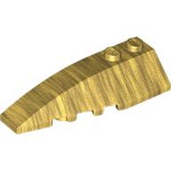 LEGO part 41748 Wedge Curved 6 x 2 Left, Inner Ridges in Warm Gold/ Pearl Gold