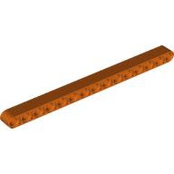 LEGO part 32278 Technic Beam 1 x 15 Thick in Reddish Orange