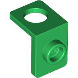 LEGO part 28974 Minifig Neckwear Bracket [One Stud] - Reinforced in Dark Green/ Green