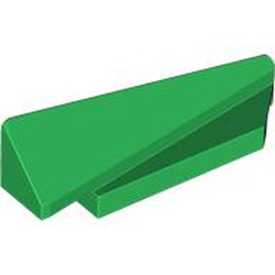 LEGO part 3389 Wedge Sloped 1 x 5 x 1 1/3 Right in Dark Green/ Green