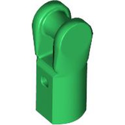 LEGO part 23443 Bar Holder with Hole and Bar Handle in Dark Green/ Green