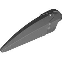 LEGO part CLAW 7 MODULES WITH CROSS AXLE in Dark Stone Grey (6500016|15362)