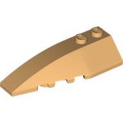 LEGO part 41748 LEFT SHELL 2X6 W/BOW/ANGLE in Warm Tan