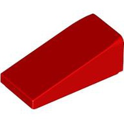 LEGO part 5404 Slope 18° 2 x 1 x 2/3 in Bright Red/ Red