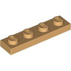 LEGO part 3710 Plate 1 x 4 in Warm Tan