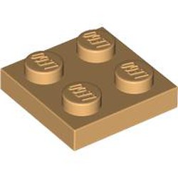 LEGO part 3022 PLATE 2X2 in Warm Tan