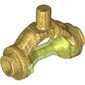 Weapon Hilt with Bar, Hourglass Trans-Bright Green