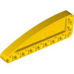 LEGO part 3916 Technic Beam 9 x 3 L-Shape with Quarter Ellipse Thick in Bright Yellow/ Yellow