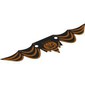 Banner, Dark Green Background, Orange Streamer, Pumpkin print